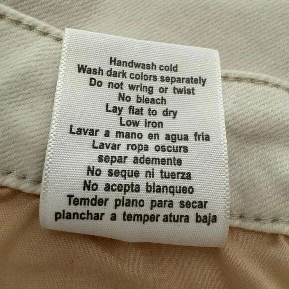 Judy Blue White Wide Leg Crop High Waisted Y2K Minimalist Denim SZ 7/28 #1942 - Picture 9 of 14